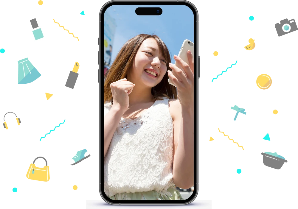 買い物を楽しむ女性